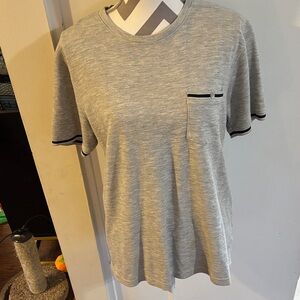 Denim & Flower Gray Short Sleeve Tee